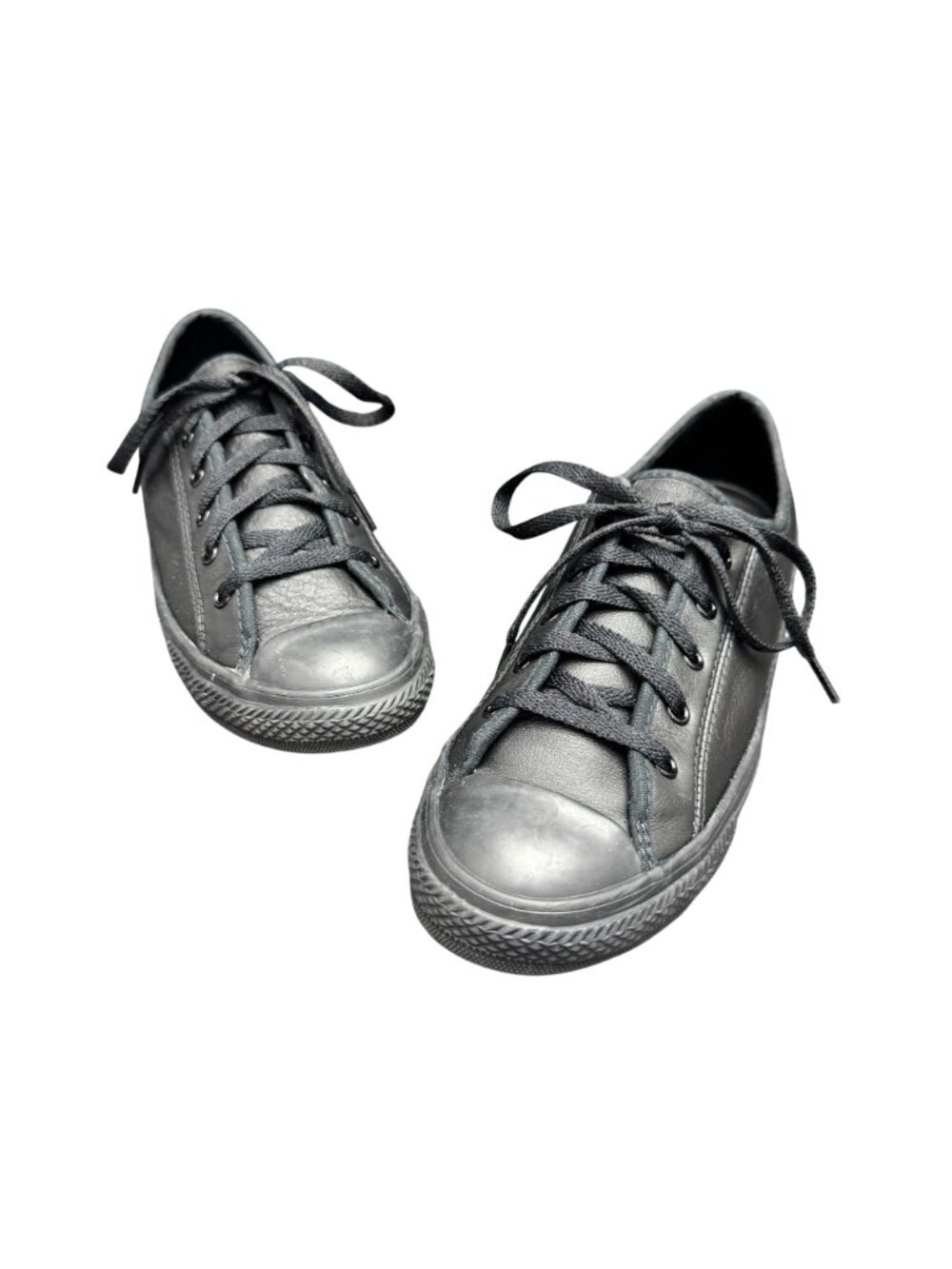Converse All Star Black Leather Low-Top Women's Shoes 564986C, Size 6 - Picture 2 of 11